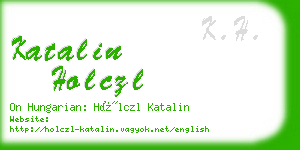 katalin holczl business card